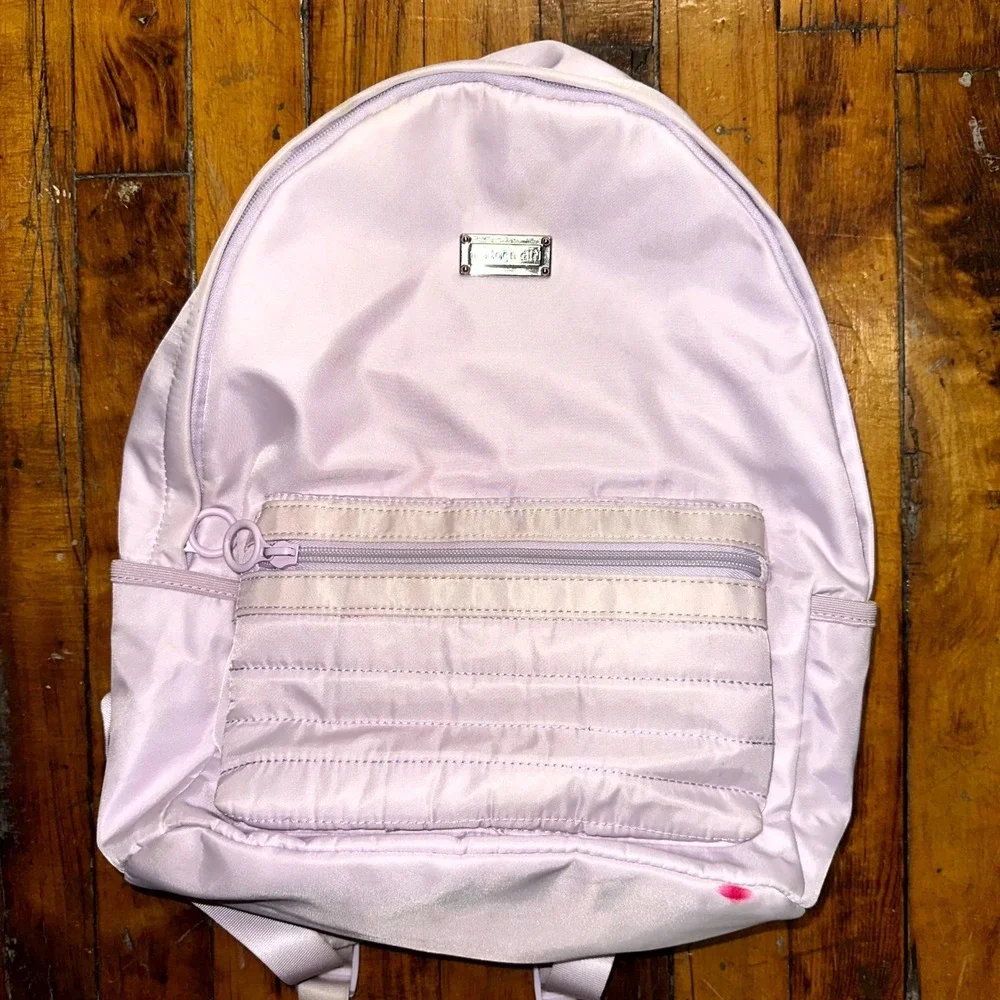 Madden Girl Lilac‎ Nylon Backpack and Crossbody Set 2 Piece Tech School Travel